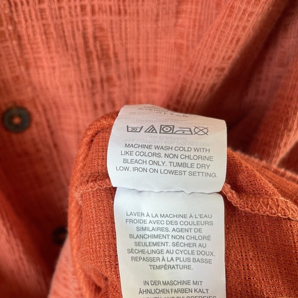 Madewell Texture & Thread Off-The-Shoulder Dress Burnt Orange Women's Medium - Picture 10 of 10